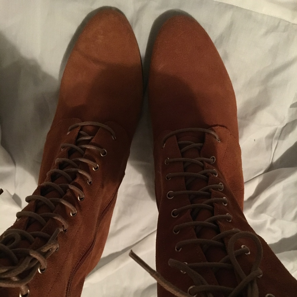 SIXTYSEVEN CARAMEL Swede LACE UP Boot WOMEN